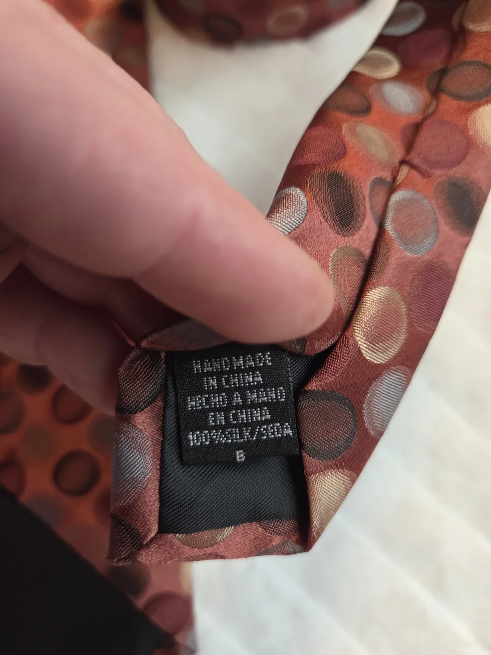 Vintage Geoffrey Beene Burgundy Polka Dot Silk Tie
